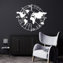 Geometric World Map Metal Wall Art For Home And Office Decor - Trendy Metal Sign Decoration