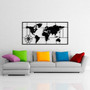 Geometric World Map Metal Sign For Living Room - Modern Art Work 2024