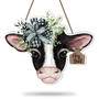 Highland Cow Farm Animal Wood Sign For Indoor Outdoor Porch Wall - Farmhouse Decor Entryway