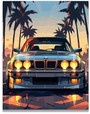 Inspirational Retro German Sports Car Canvas – Wall Art Decor for Car Enthusiasts or Men’s Room 2025