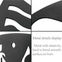 Geometric Wall Art For Modern Spaces - Minimalist Black Iron Sign For Bedrooms