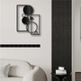 Geometric Wall Art For Modern Spaces - Minimalist Black Iron Sign For Bedrooms