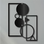 Geometric Wall Art For Modern Spaces - Minimalist Black Iron Sign For Bedrooms