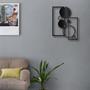 Geometric Wall Art For Modern Spaces - Minimalist Black Iron Sign For Bedrooms