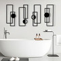Contemporary Geometric Metal Wall Art Set - Perfect For Indoor Kitchen, Bathroom, Bedroom, Living Room