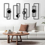 Contemporary Geometric Metal Wall Art Set - Perfect For Indoor Kitchen, Bathroom, Bedroom, Living Room