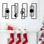 Contemporary Geometric Metal Wall Art Set - Perfect For Indoor Kitchen, Bathroom, Bedroom, Living Room