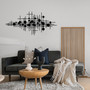 Versatile Geometric Metal Wall Art For Living Room - Abstract Black Design