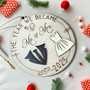 Mr And Mrs Wall Decor For Couples - Personalized 2025 Wedding Gift - First Christmas Married Wooden Ornament