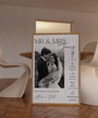 Personalized Mr And Mrs Wall Decor Canvas - 1st Anniversary Gift For Couples