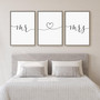 Thoughtful Mr And Mrs Wall Decor Canvas Set For Bedroom - Personalized Wedding Shower Gift