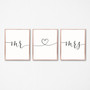 Thoughtful Mr And Mrs Wall Decor Canvas Set For Bedroom - Personalized Wedding Shower Gift
