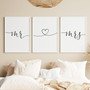 Thoughtful Mr And Mrs Wall Decor Canvas Set For Bedroom - Personalized Wedding Shower Gift