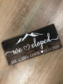 Personalized Mr And Mrs Wall Decor Elopement Wood Sign With Mountain Scene - Anniversary Gift For Couples