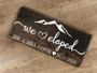 Personalized Mr And Mrs Wall Decor Elopement Wood Sign With Mountain Scene - Anniversary Gift For Couples