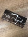 Personalized Mr And Mrs Wall Decor Elopement Wood Sign With Mountain Scene - Anniversary Gift For Couples