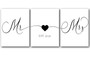 Personalized Mr And Mrs Wall Decor Set Romantic Bedroom Art For Couples