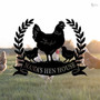 Custom Metal Animal Farm Sign For Nana’s Hen House - Rustic Backyard Chicken Lover Gift