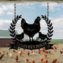 Custom Metal Animal Farm Sign For Nana’s Hen House - Rustic Backyard Chicken Lover Gift