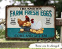 Customized Metal Chicken Farm Sign - Rustic Farmhouse Decor For Outdoor Spaces And Animal Lovers