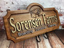 Personalized Animal Farm Wooden Sign For Couple's Anniversary - Custom Ranch Last Name Decor