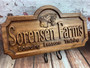 Personalized Animal Farm Wooden Sign For Couple's Anniversary - Custom Ranch Last Name Decor
