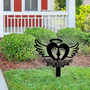 Touching Baby Memorial Metal Sign With Footprints For Garden Or Wall DéCor