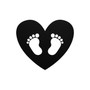 Unique Baby Footprints Metal Wall Art - Newborn Gift For New Moms - Indoor And Outdoor Nursery Decor