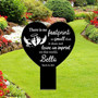 Heartfelt Personalized Baby Footprints Metal Memorial Sign For Garden Decor And Sympathy Gift