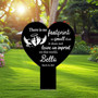 Heartfelt Personalized Baby Footprints Metal Memorial Sign For Garden Decor And Sympathy Gift