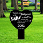 Heartfelt Personalized Baby Footprints Metal Memorial Sign For Garden Decor And Sympathy Gift