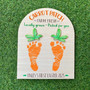 Custom Baby Footprints Wall Art For Easter Carrot Patch Keepsake - Thoughtful DIY DéCor