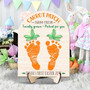 Custom Baby Footprints Wall Art For Easter Carrot Patch Keepsake - Thoughtful DIY DéCor