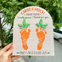 Custom Baby Footprints Wall Art For Easter Carrot Patch Keepsake - Thoughtful DIY DéCor