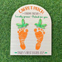 Custom Baby Footprints Wall Art For Easter Carrot Patch Keepsake - Thoughtful DIY DéCor