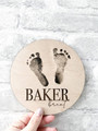 Heartfelt Baby Footprints Wall Art For Nursery | Custom Wood Sign For New Parents | Baby Keepsake DéCor