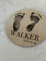 Heartfelt Baby Footprints Wall Art For Nursery | Custom Wood Sign For New Parents | Baby Keepsake DéCor