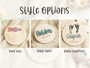 Touching Baby Footprints Wall Art For Nursery Decor - Custom Name And Birth Stats Announcement Sign