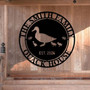 Charming Personalized Duck Metal Sign - Quack Shack And Farmhouse Decor For Animal Farm Enthusiasts