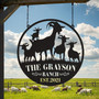 Heartfelt Farmhouse Goat Metal Sign - Custom Farm Name Animal Farm Wall Art For Ranch And Barn DéCor
