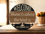 Welcome Cow Herd Rustic Farmhouse Sign - Perfect Farm Gift For Family Farms, Animal Decor