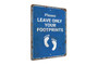 Vintage-Style Rustic Baby Footprints Metal Sign For Beach House Decor In Nursery Or Kids Room