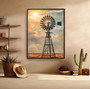Personalized Windmill Canvas Wall Art - Vintage Farmhouse Decor For Country Style Living Room