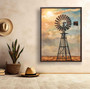 Personalized Windmill Canvas Wall Art - Vintage Farmhouse Decor For Country Style Living Room