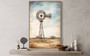 Rustic Windmill Canvas For Farmhouse Style - Framed Barn Decor Ready To Hang For Living Room Or Kitchen