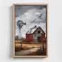 Personalized Windmill Canvas For Her - Rustic Farmhouse Wall Art Gift, Vertical Framed Print, Country Side