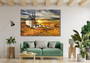 Personalized Windmill Wall DéCor Canvas For Living Room - Tranquil Sunset Design