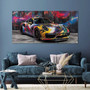 Vibrant Classic Sports Car Canvas – Framed Wall Art for Car Lovers’ Home