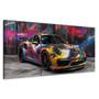Vibrant Classic Sports Car Canvas – Framed Wall Art for Car Lovers’ Home