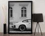 Iconic Black And White Vintage Car Canvas For Garage And Living Room Decor - Perfect For Car Enthusiasts